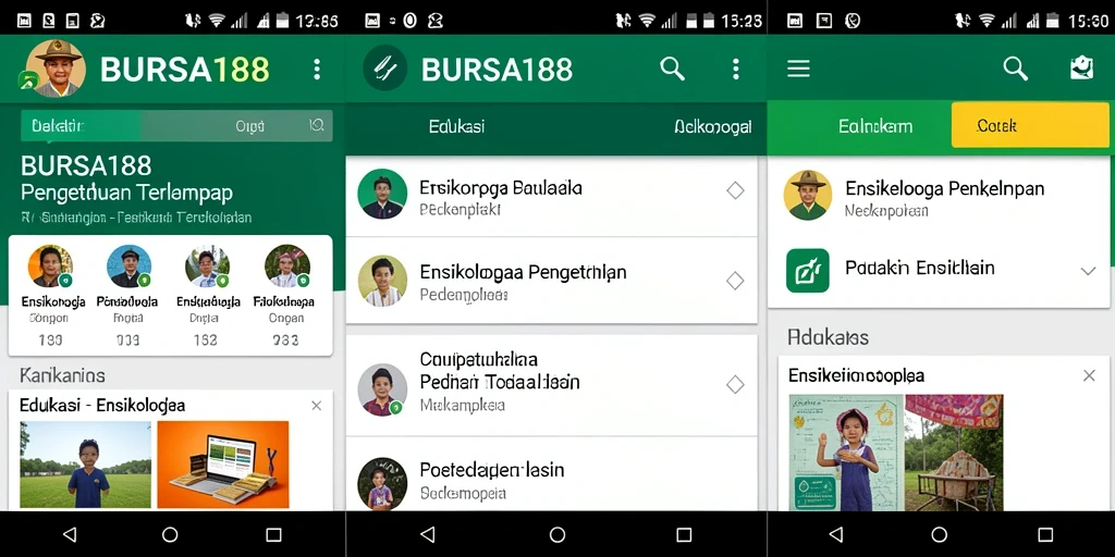 Antarmuka aplikasi BURSA188 yang informatif dan menarik.