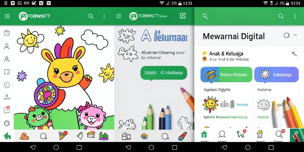 Tampilan antarmuka dan fitur mewarnai FORWIN77 yang interaktif.