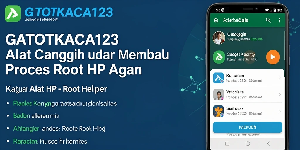 Antarmuka GATOTKACA123 yang intuitif untuk rooting perangkat