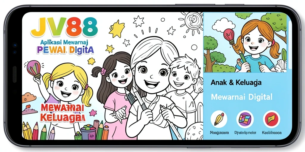 Tampilan antarmuka JV88 yang user-friendly dan warna-warni.